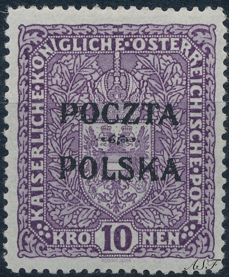 Polska 1919 Wydanie Krakowskie 10-Koronówka 